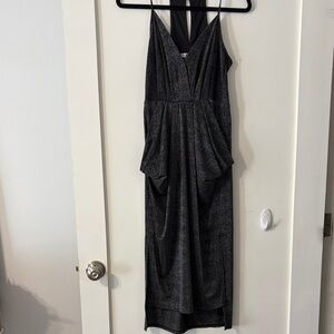 BCBGeneration Shimmering Black Midi Dress